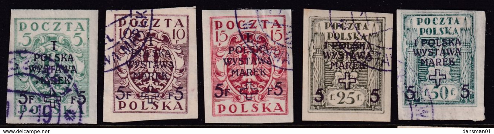 POLAND 1919 White Cross Fi 102-6A Used - Used Stamps