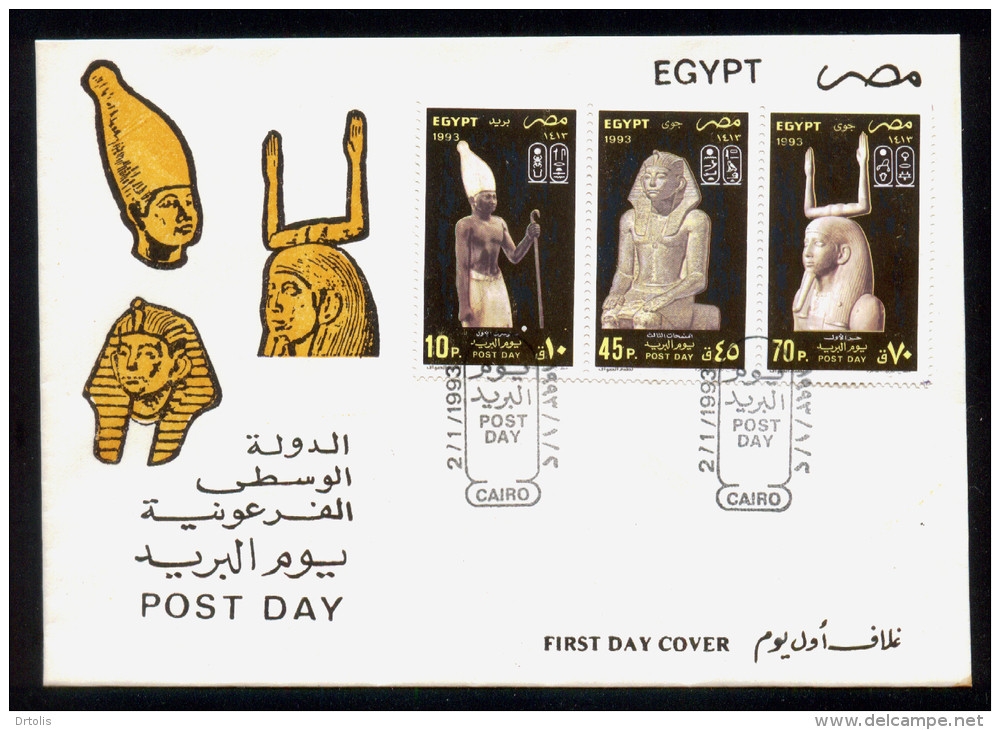 EGYPT / 1993 / POST DAY / SESOSTRIS I / AMENEMHET III / HUR I / FDC - Brieven En Documenten