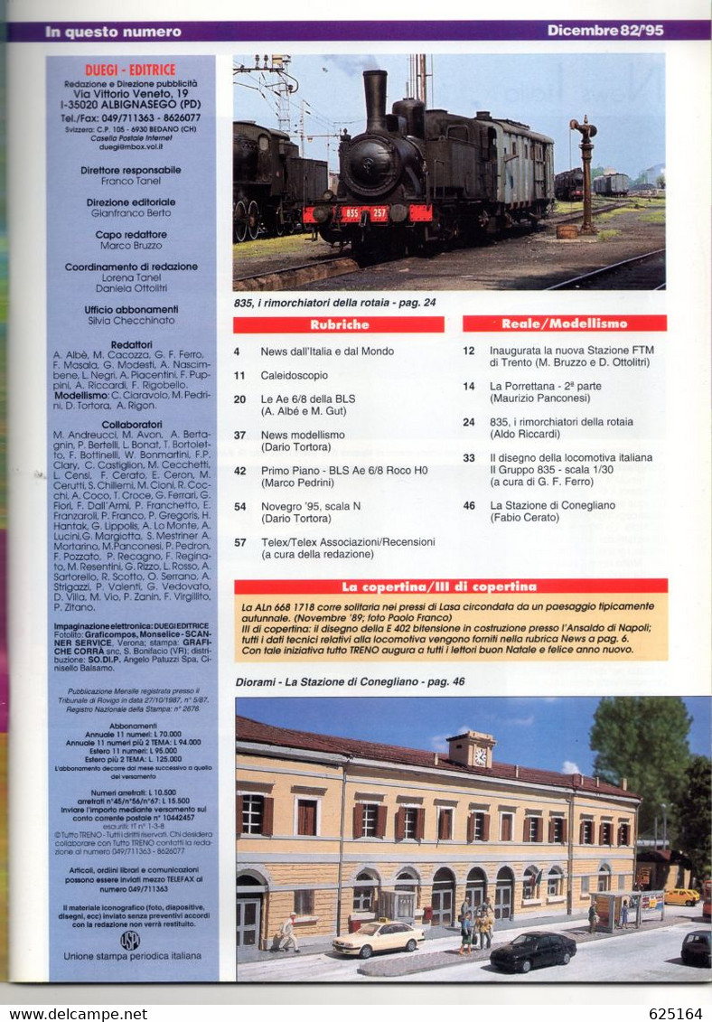 Magazine TUTTO TRENO No 82 Dicembre 1995 - En Italien - Non Classificati