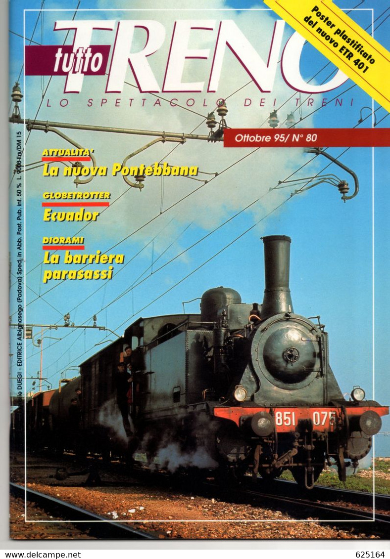 Magazine TUTTO TRENO No 80 Ottobre 1995 - En Italien - Sin Clasificación