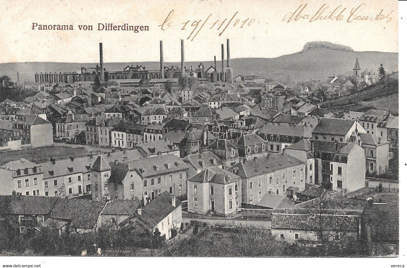 DIFFERDINGEN -  Panorama Von Differdingen -   Sup  Rare  ( Voir Cachets Au Dos) - Differdange