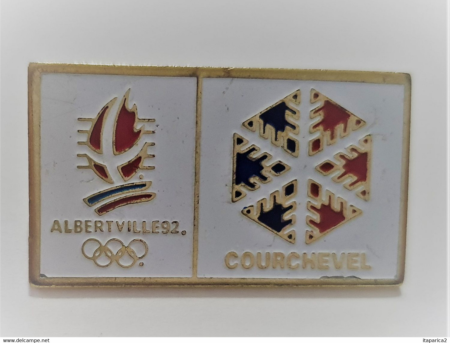 PINS JO JEUX OLYMPIQUES ALBERTVILLE 92 COURCHEVEL / Signé COJO 91  / 33NAT - Jeux Olympiques