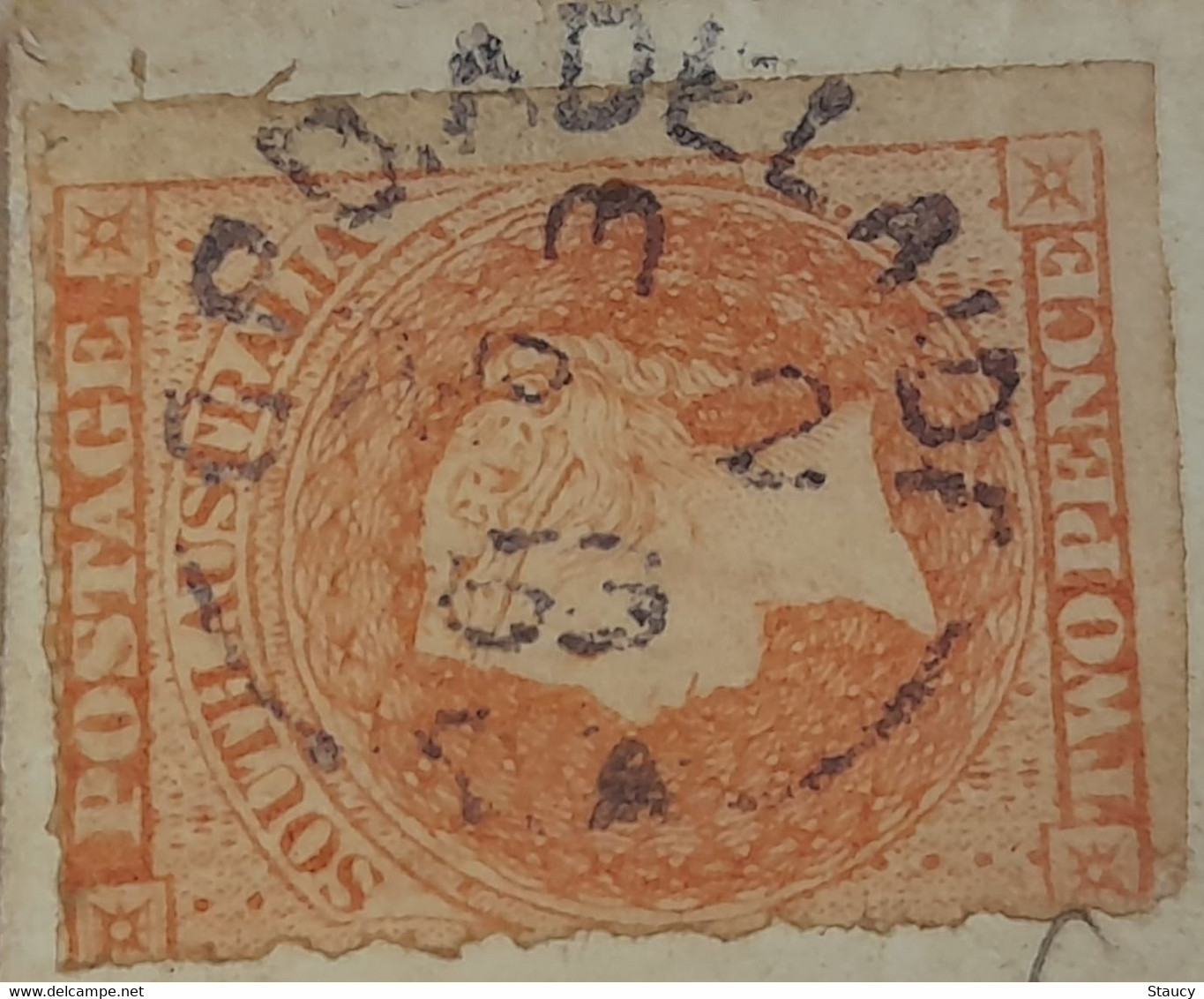 SOUTH AUSTRALIA 1863 QV 2d Orange Red (Sg#7) Franked On Cover Adelaide To KAPUNDA As Per Scan - Briefe U. Dokumente