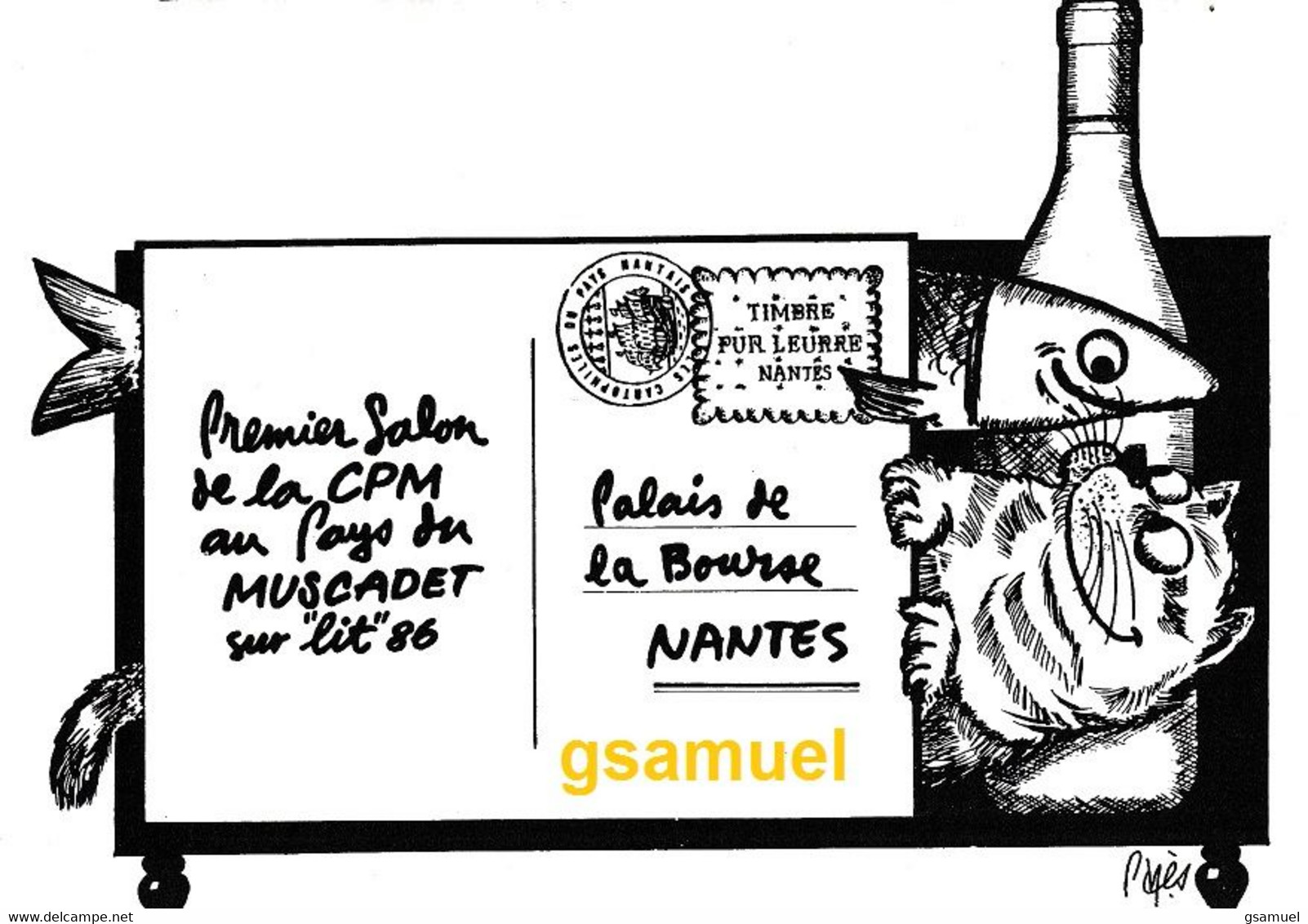 Illustrateur-Humoriste - Raymond Pagès - Au Pays Du Muscadet 1986 (1200 Ex). Bouteille, Poisson, Chat - Pages