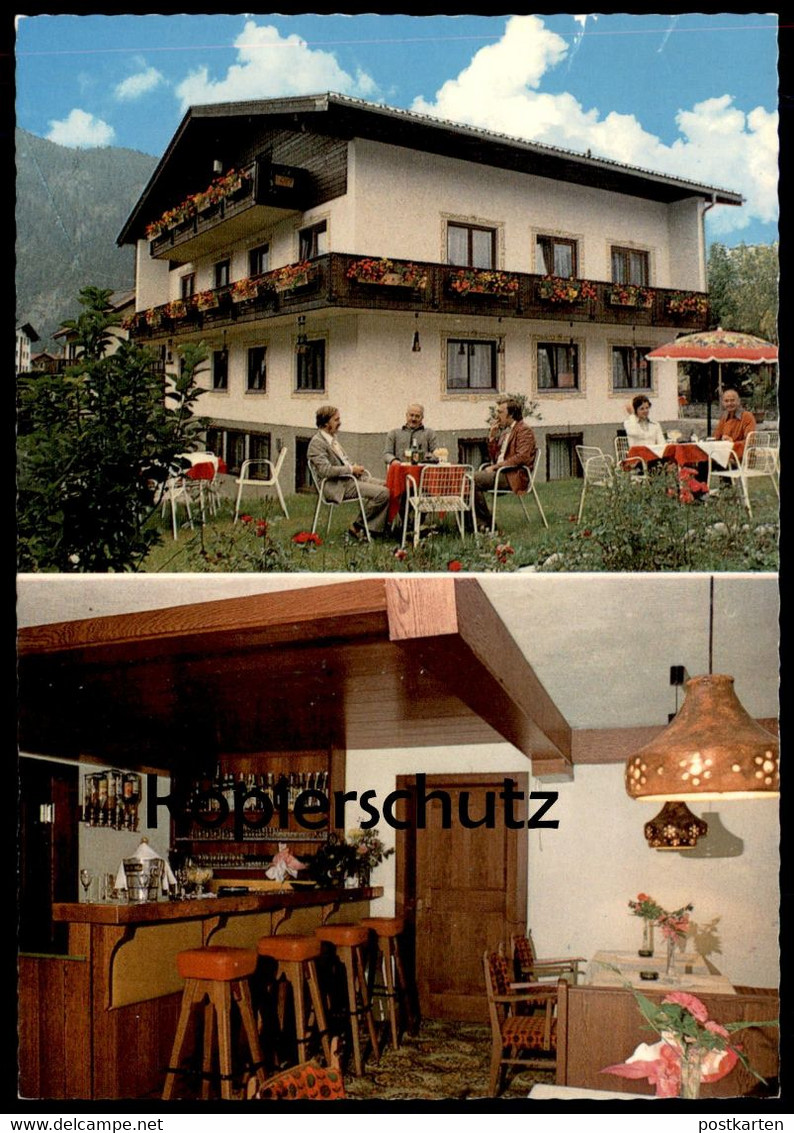 ÄLTERE POSTKARTE SCHARNITZ PENSION CAFÉ BAR BARTLERHOF EISSACK 116 TIROL AK Ansichtskarte Postcard Cpa - Scharnitz