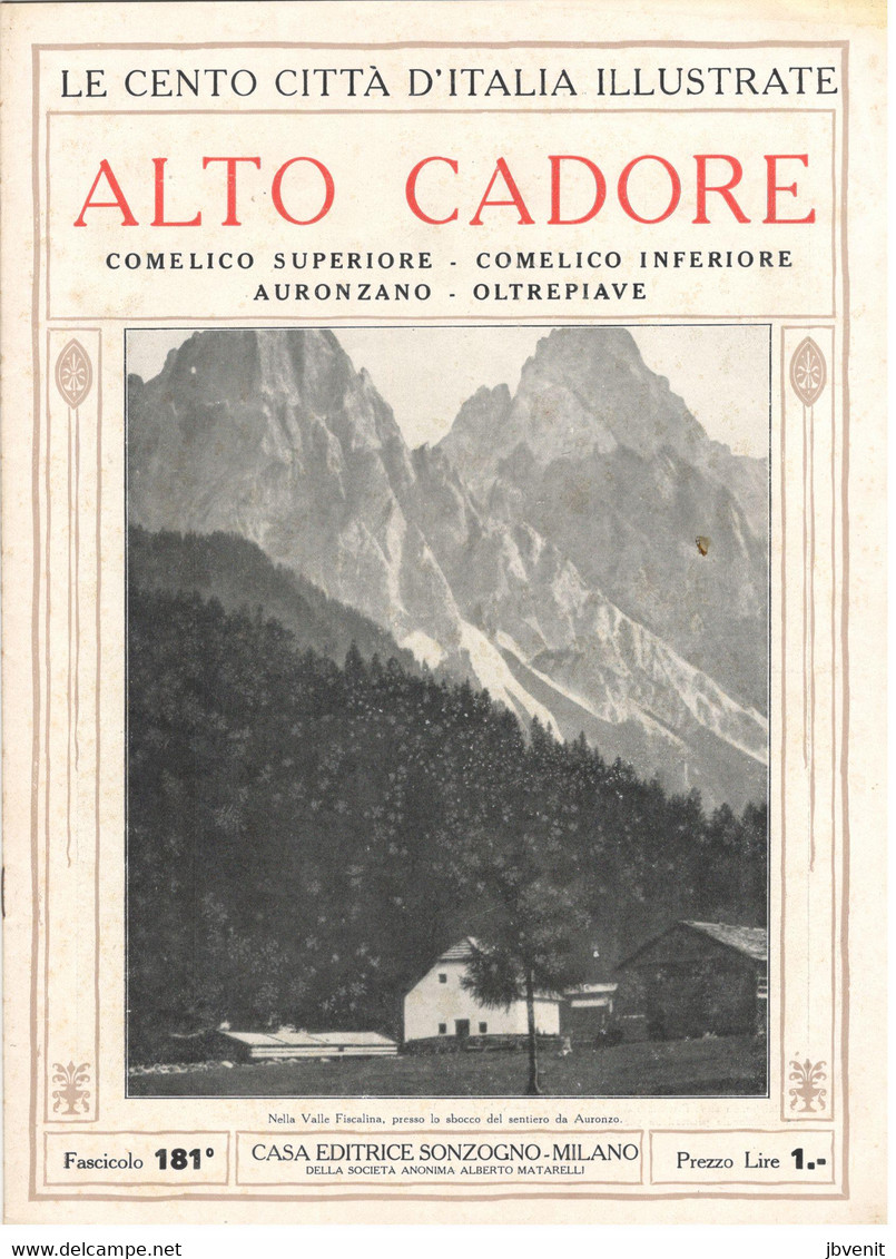 1920 - LE CENTO CITTA' D'ITALIA ILLUSTRATE - ALTO CADORE - COMELICO . AURONZO (BELLUNO) - 1920 - Altri & Non Classificati