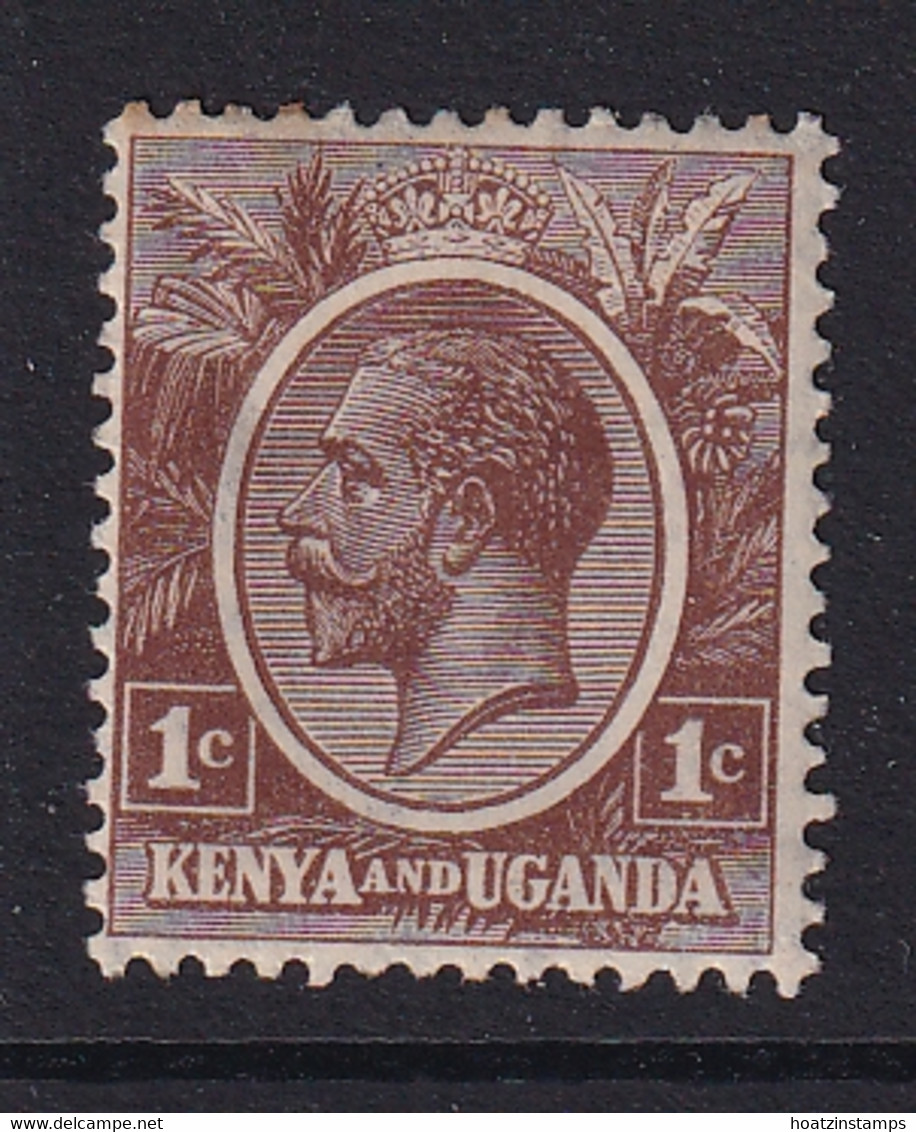 Kenya & Uganda: 1922/27   KGV    SG76a    1c   Deep Brown    MH - Kenya & Oeganda