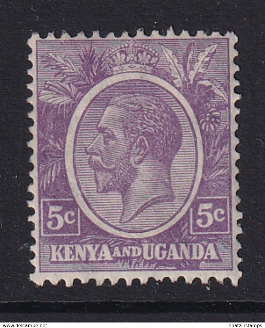 Kenya & Uganda: 1922/27   KGV    SG77a    5c   Bright Violet    MH - Kenya & Uganda
