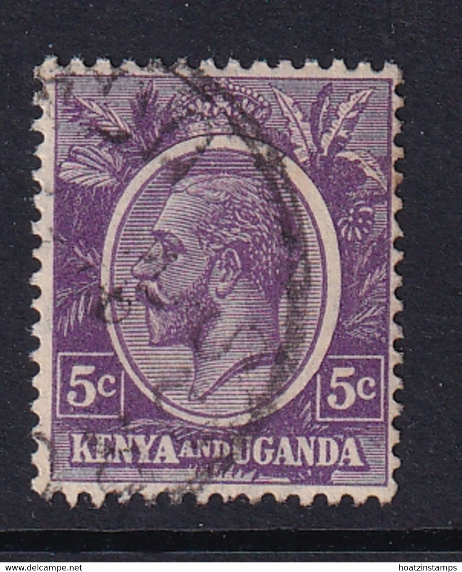 Kenya & Uganda: 1922/27   KGV    SG77a    5c   Bright Violet    Used - Kenya & Ouganda