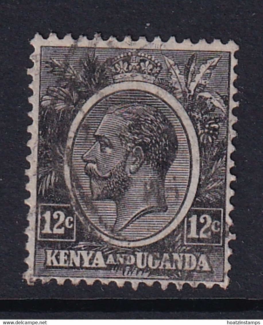 Kenya & Uganda: 1922/27   KGV    SG81    12c   Jet Black    Used - Kenya & Ouganda