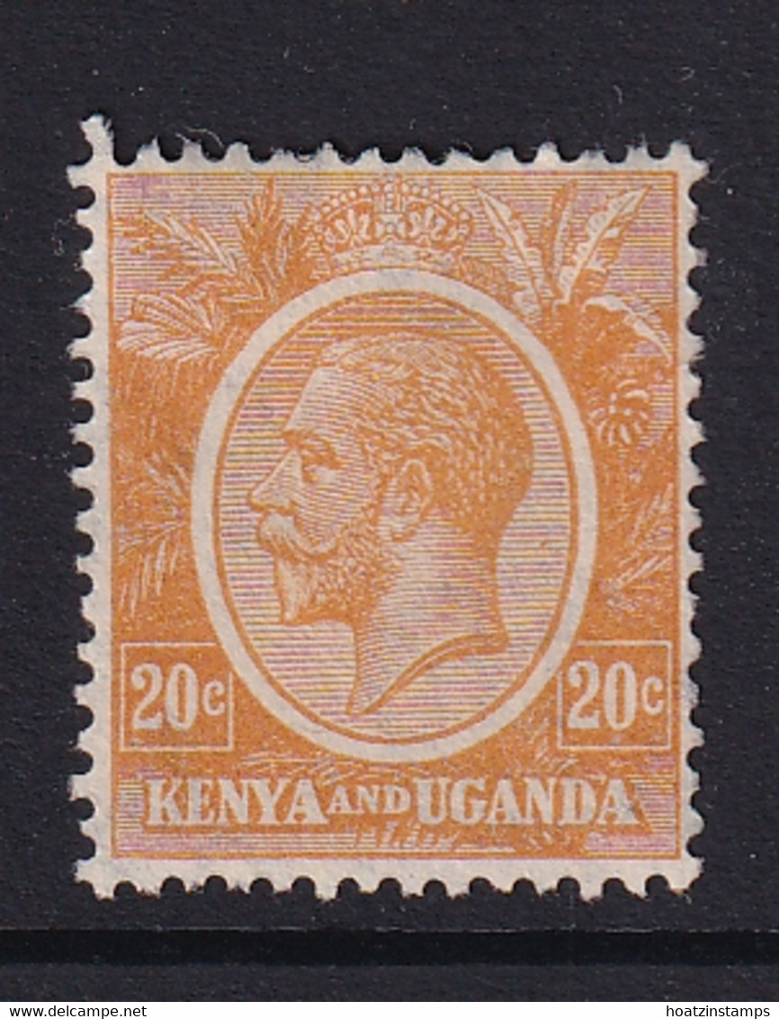 Kenya & Uganda: 1922/27   KGV    SG83    20c   Dull Orange-yellow  MH - Kenya & Uganda