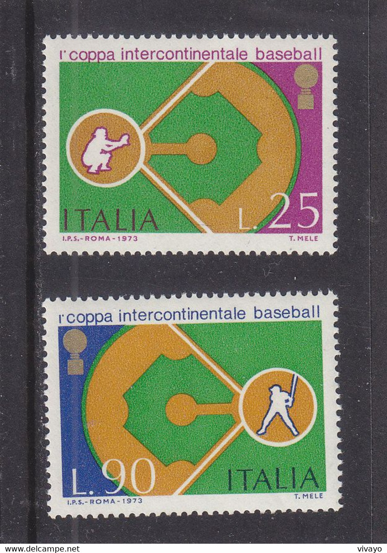 ITALY - ITALIA - ITALIE - 1973 - ** / MNH - BASEBALL - Mi. 1411/2    Yv. 1144/5 - 1971-80:  Nuovi