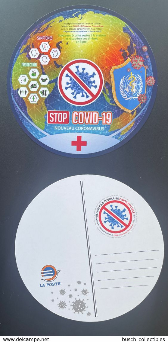 Togo 2020 Mi. ? Stationery Entier Ganzsache COVID-19 Virus Coronavirus OMS WHO Pandemic - Disease