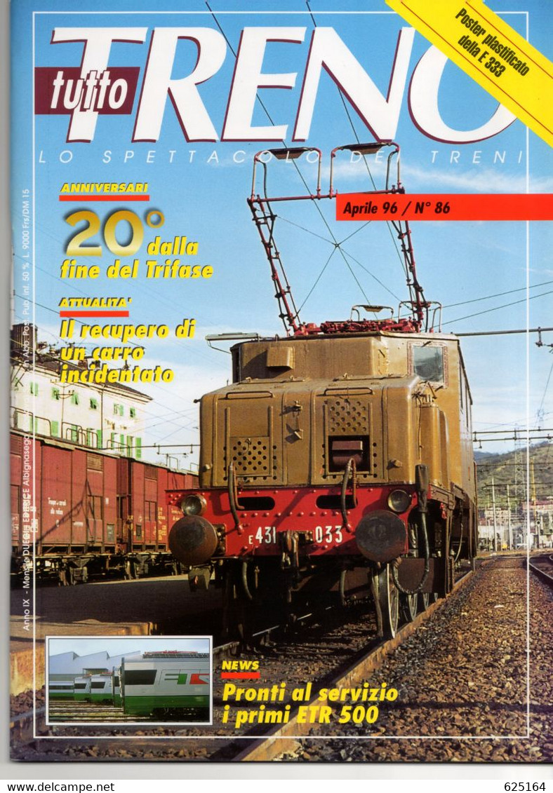 Magazine TUTTO TRENO No 86 Aprile 1996  - En Italien - Sin Clasificación