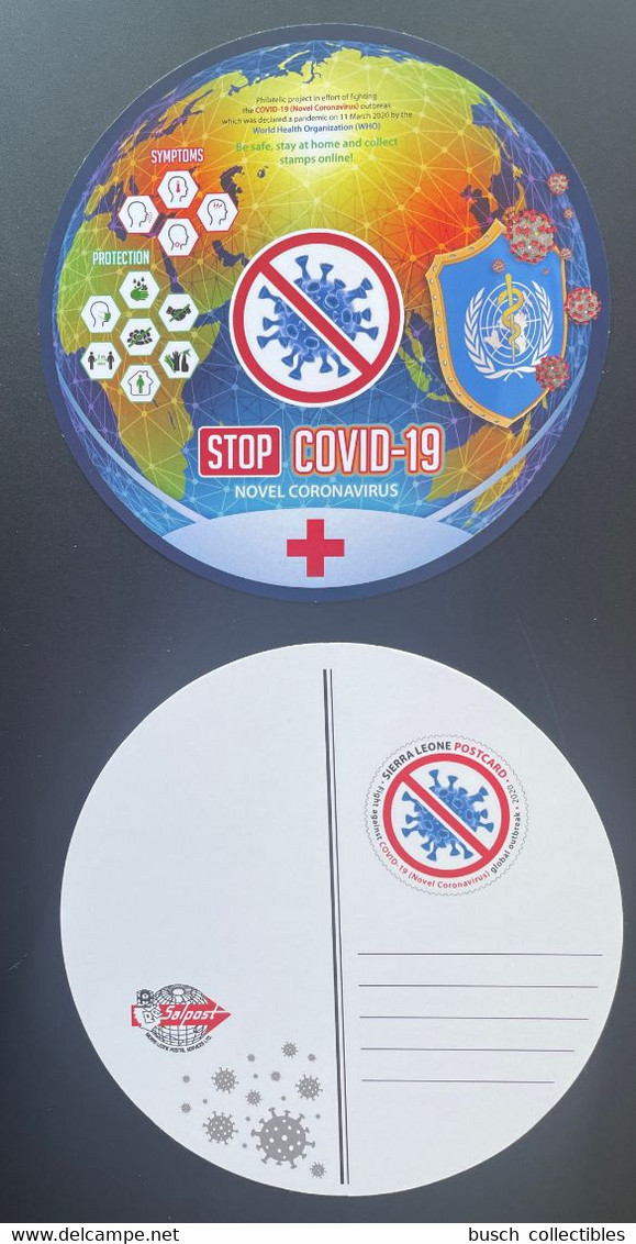 Sierra Leone 2020 Mi. ? Stationery Entier Ganzsache COVID-19 Virus Coronavirus OMS WHO Pandemic - Sierra Leone (1961-...)