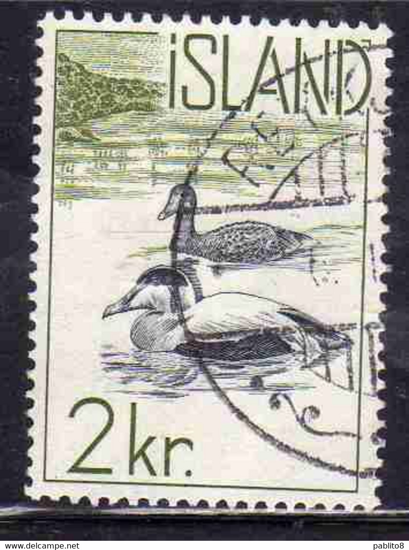 ISLANDA ICELAND ISLANDE 1959 1960 EIDER DUCKS 2k USED USATO OBLITERE' - Usati