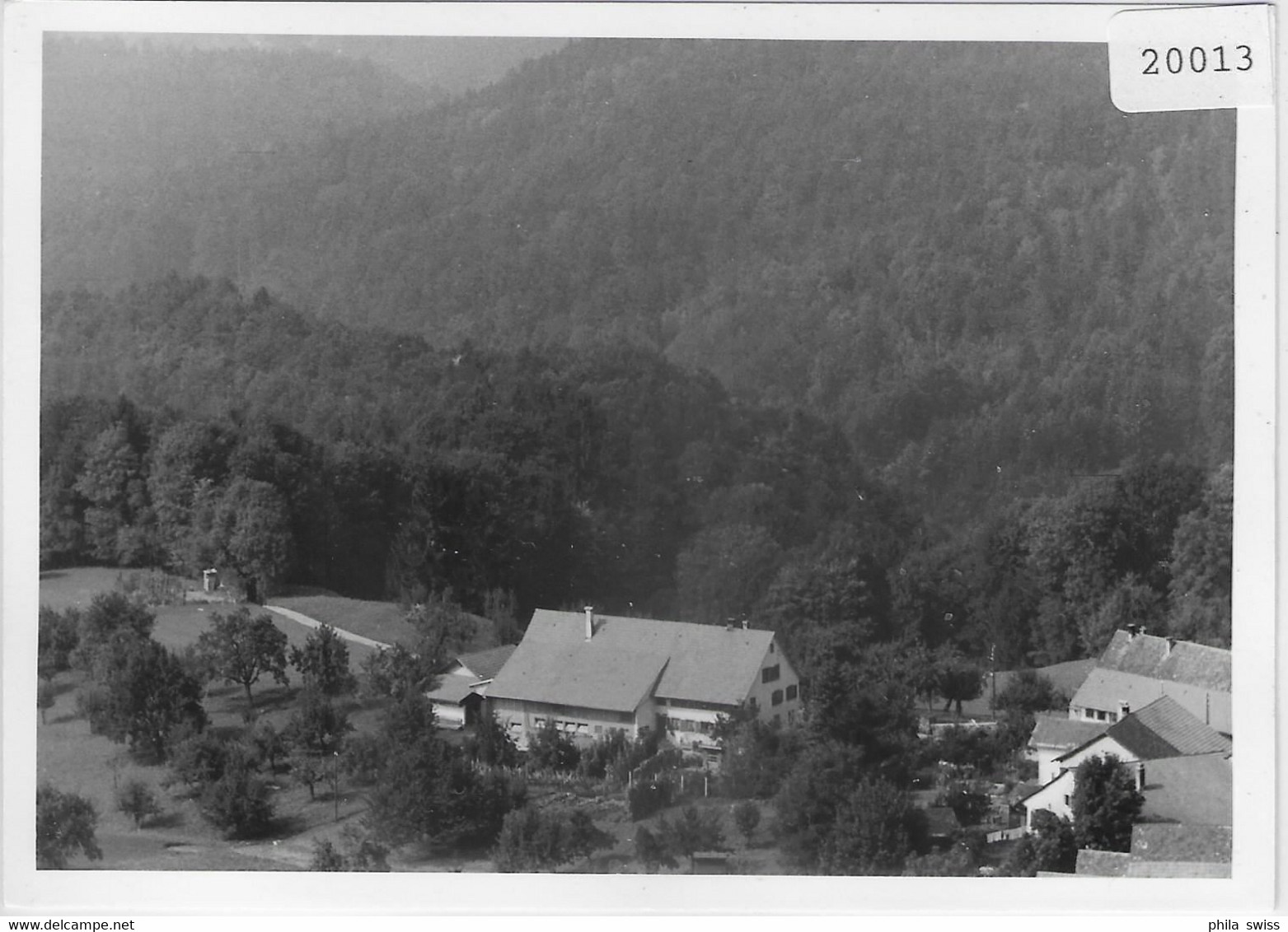 Flugaufnahme Unter-Langenhard Unterdorf - Foto: 90x125mm - Dorf