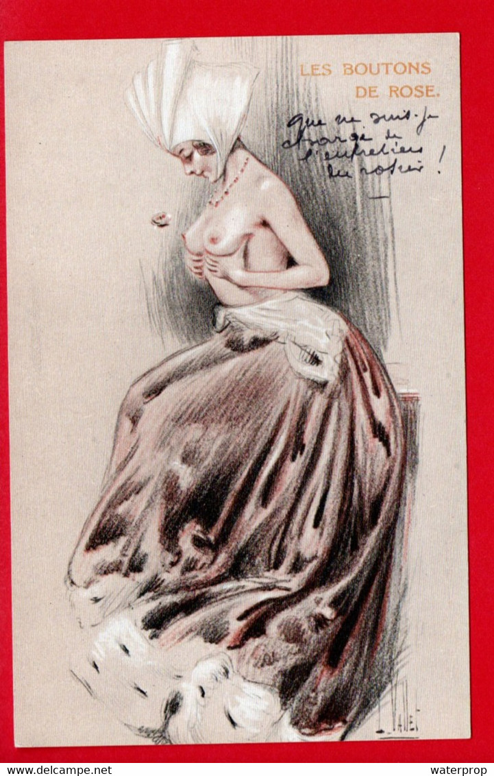 Illustrateur L.VALLET - Les Boutons De Rose - Femme Poitrine Nue - - Vallet, L.