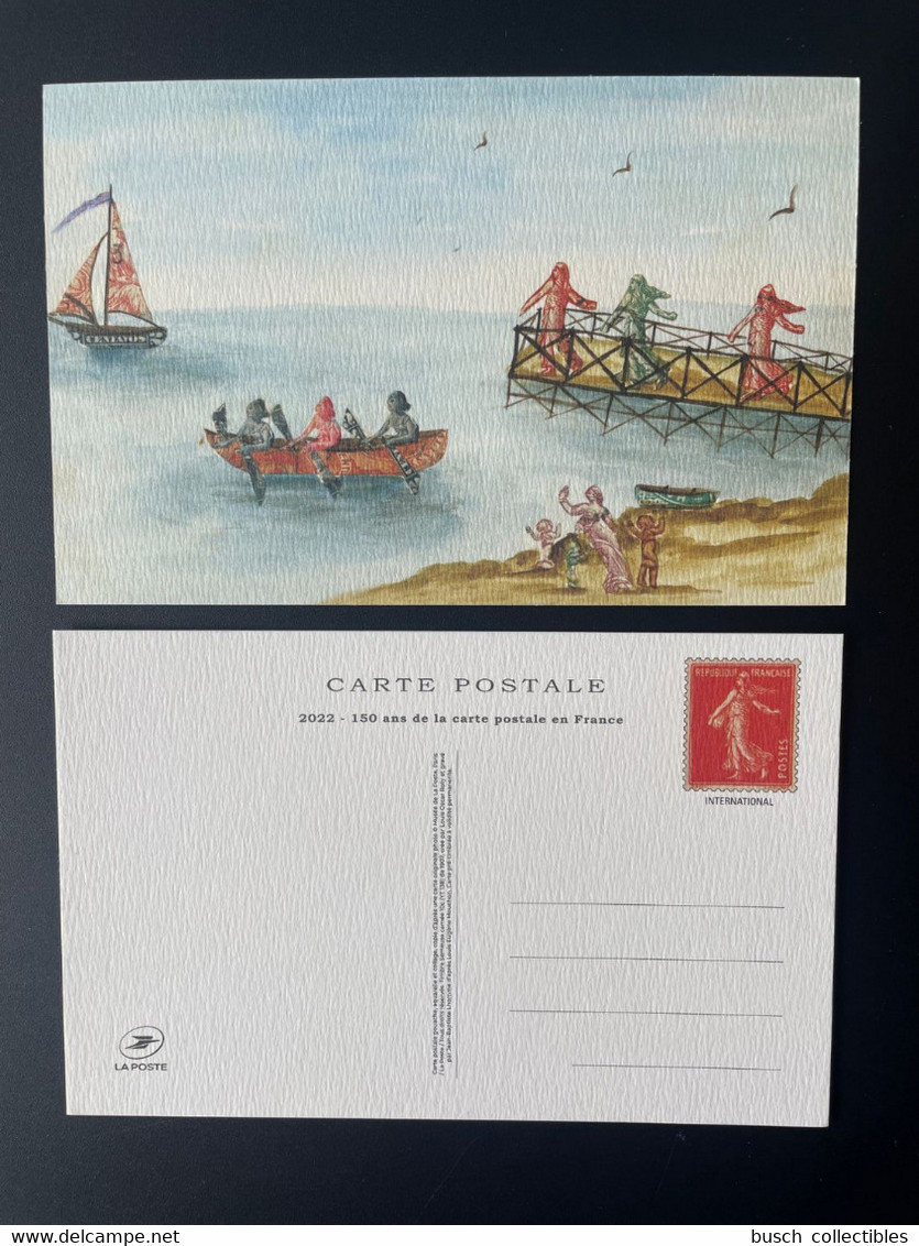 France 2022 Stationery 150 Ans Carte Postale Entier Ganzsache Salon Paris Philex Semeuse Camée Roty Bateau Boot Boat - 1906-38 Sower - Cameo