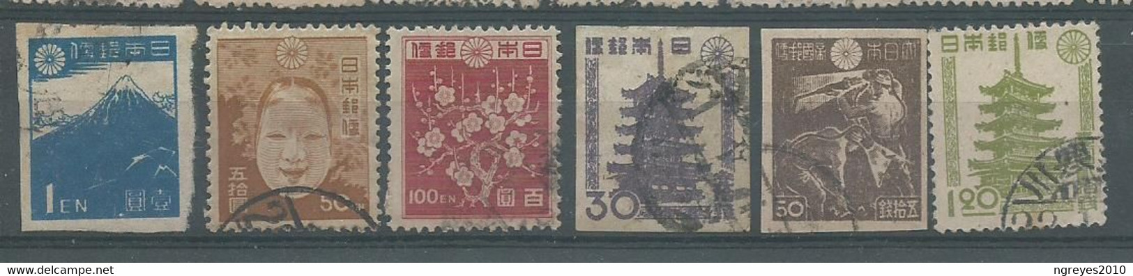 220042195  JAPON.  YVERT .  Nº  355+360/4 - Used Stamps