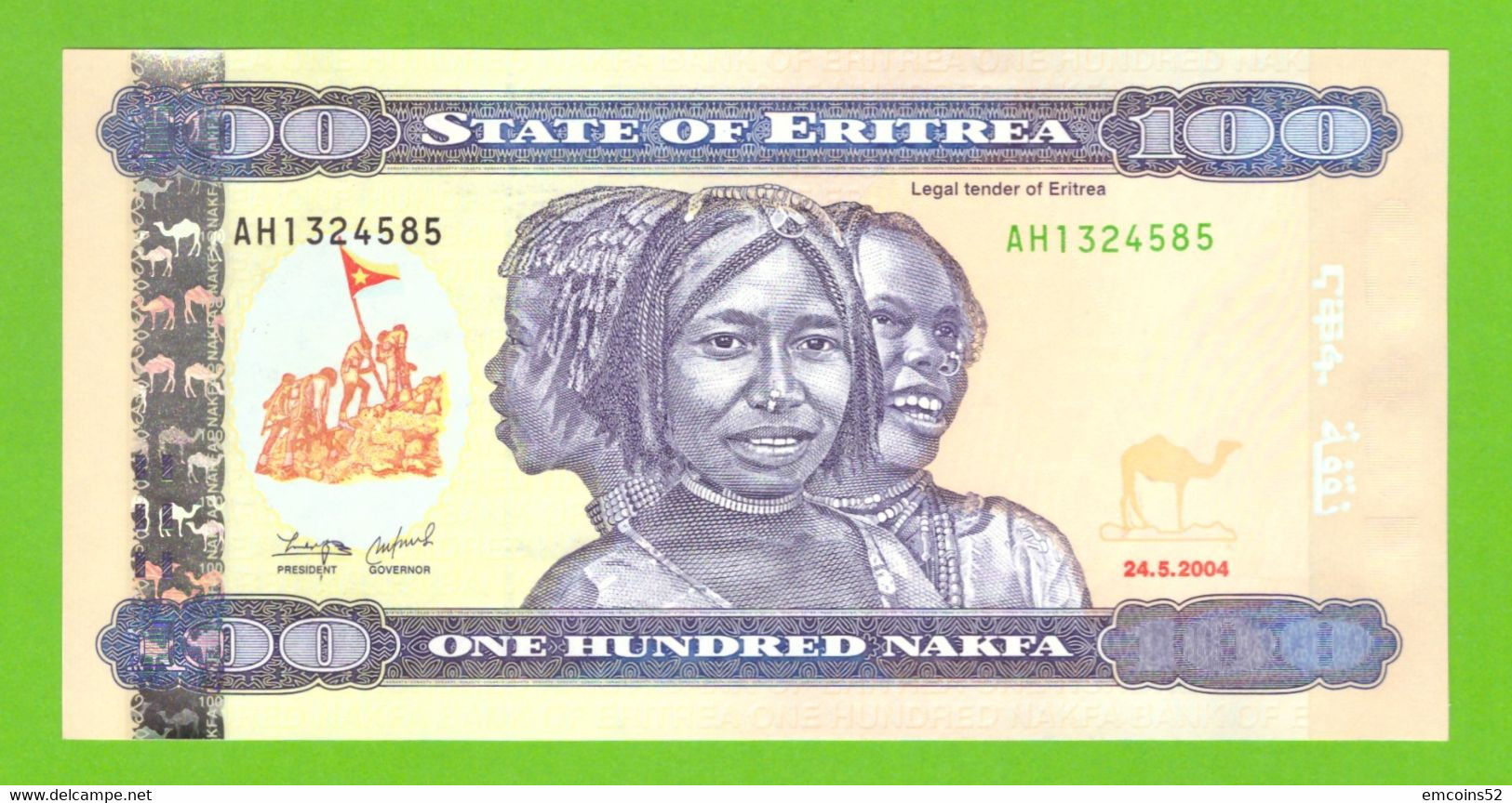 ERITREA 100 NAKFA  2004  P-8  UNC - Eritrea