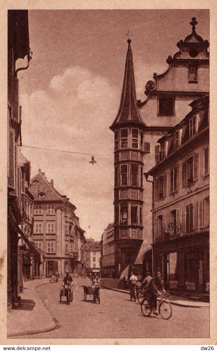 Huningue (Haut-Rhin) Grand Rue, Maison Des Arcades - Edition Manias & Cie - Carte De 1947 - Huningue