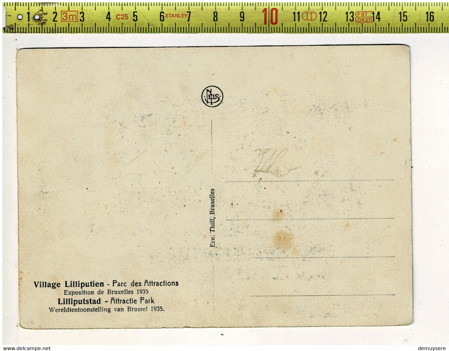 61900 - VILLAGE LILLIPUTIEN PARC DES ATTRACTIONS - LILLIPUTSTAD ATTRACTIE PARK 1935 - Publicité