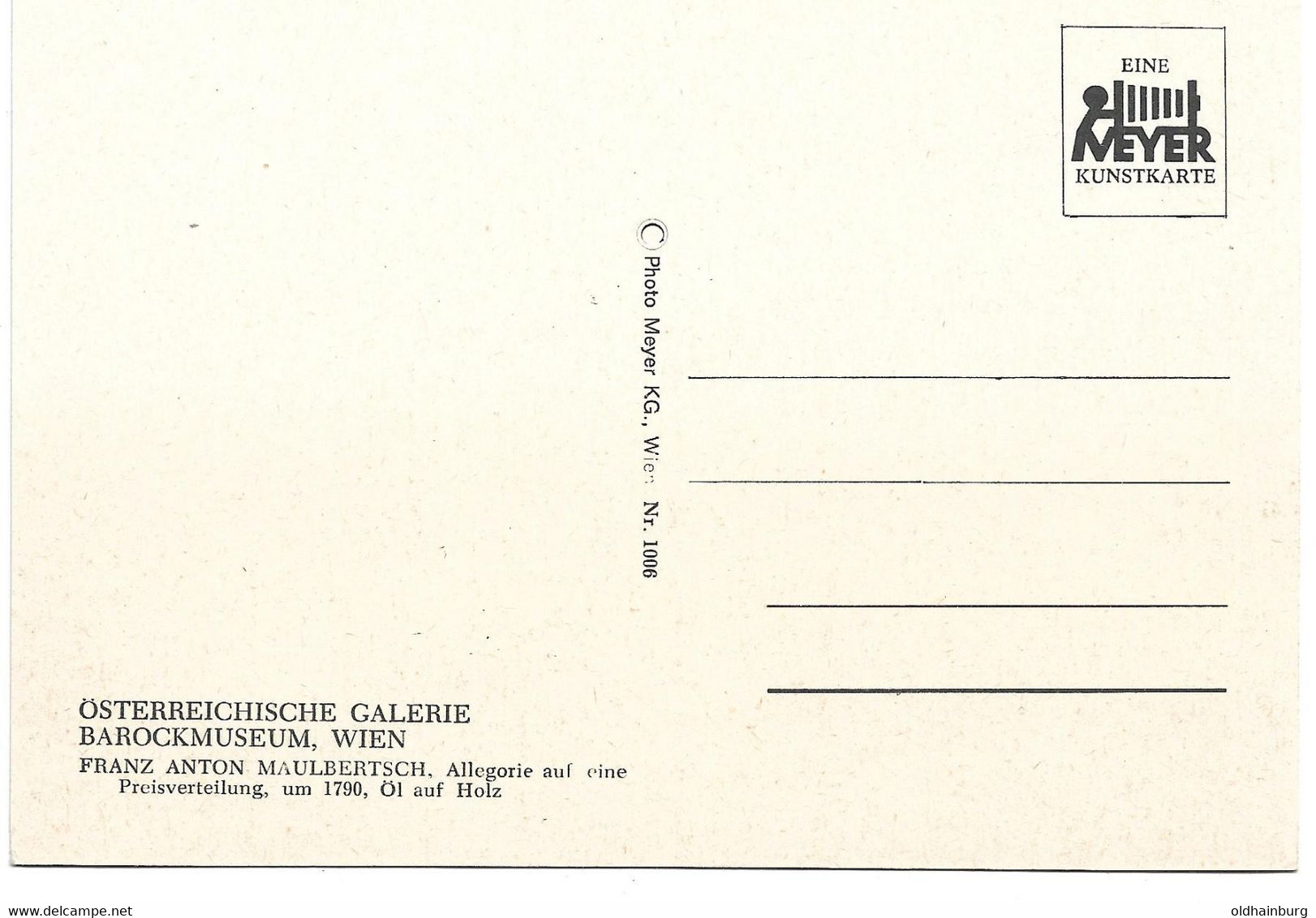 2227p: AK Barockmuseum Wien, Franz Anton Maulbertsch, Um 1970, Ungelaufen - Musées