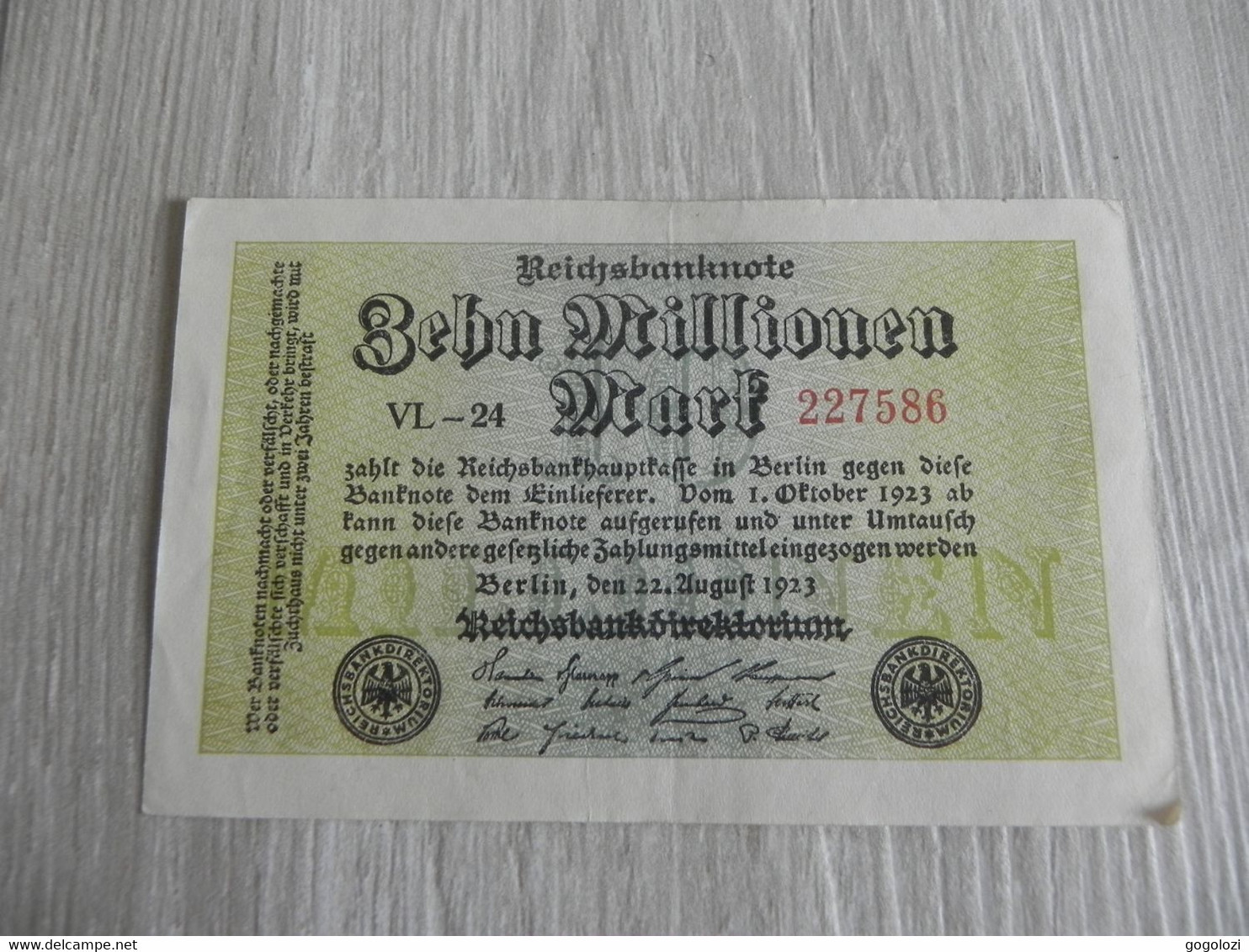 Deutschland Germany 10 Millionen Mark 1923 - 10 Mio. Mark