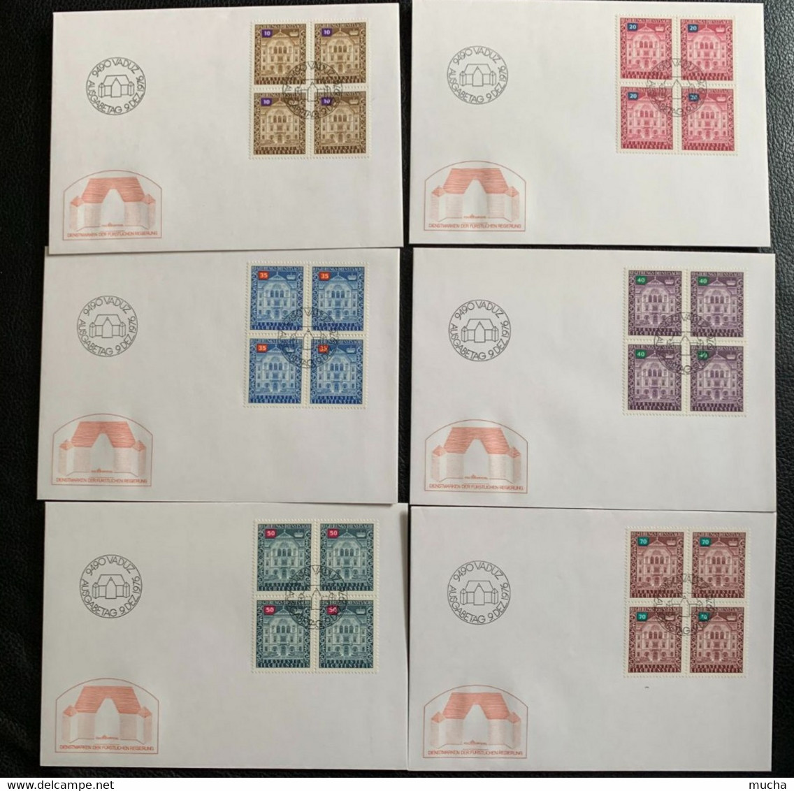 18571 -  Timbres De Service 1976 12 FDC Bloc De 4 Nos Zst 60-71 (manque 72 5.00 CHF) - Portomarken