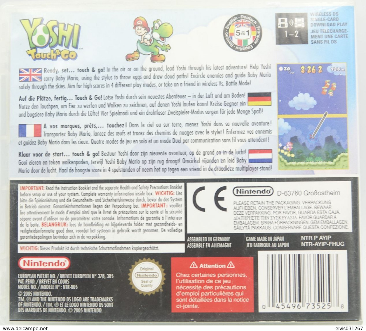 NINTENDO DS  : YOSHI TOUCH & GO Game - Nintendo DS