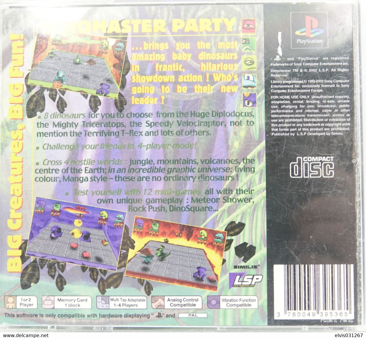 SONY PLAYSTATION ONE PS1 : DINOMASTER PARTY - Playstation