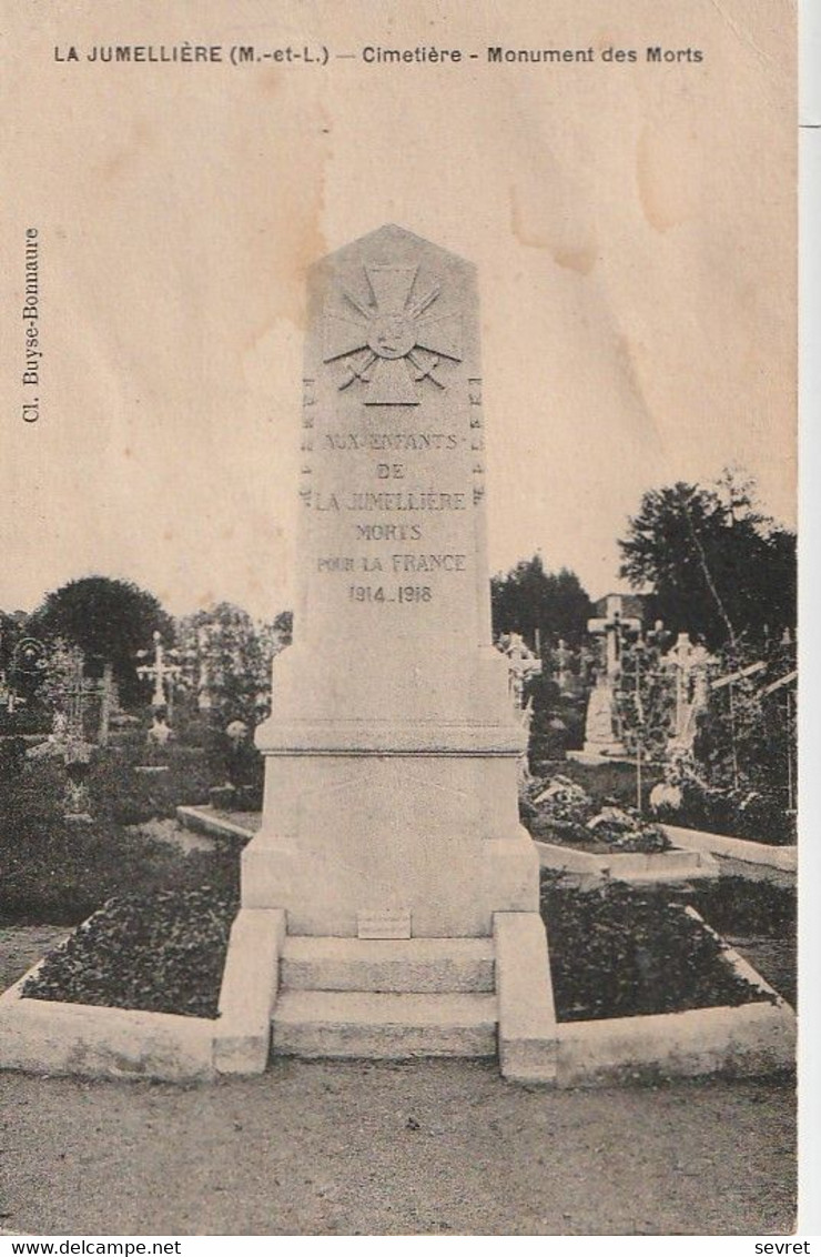 LA JUMELIERE. - Cimetière - Monument Aux Morts. Carte RARE - Autres & Non Classés