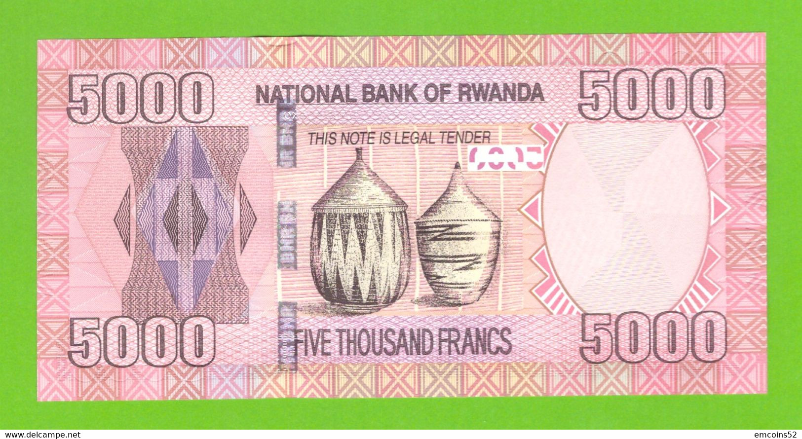 RWANDA 5000 FRANCS 2014  P-41 UNC - Rwanda