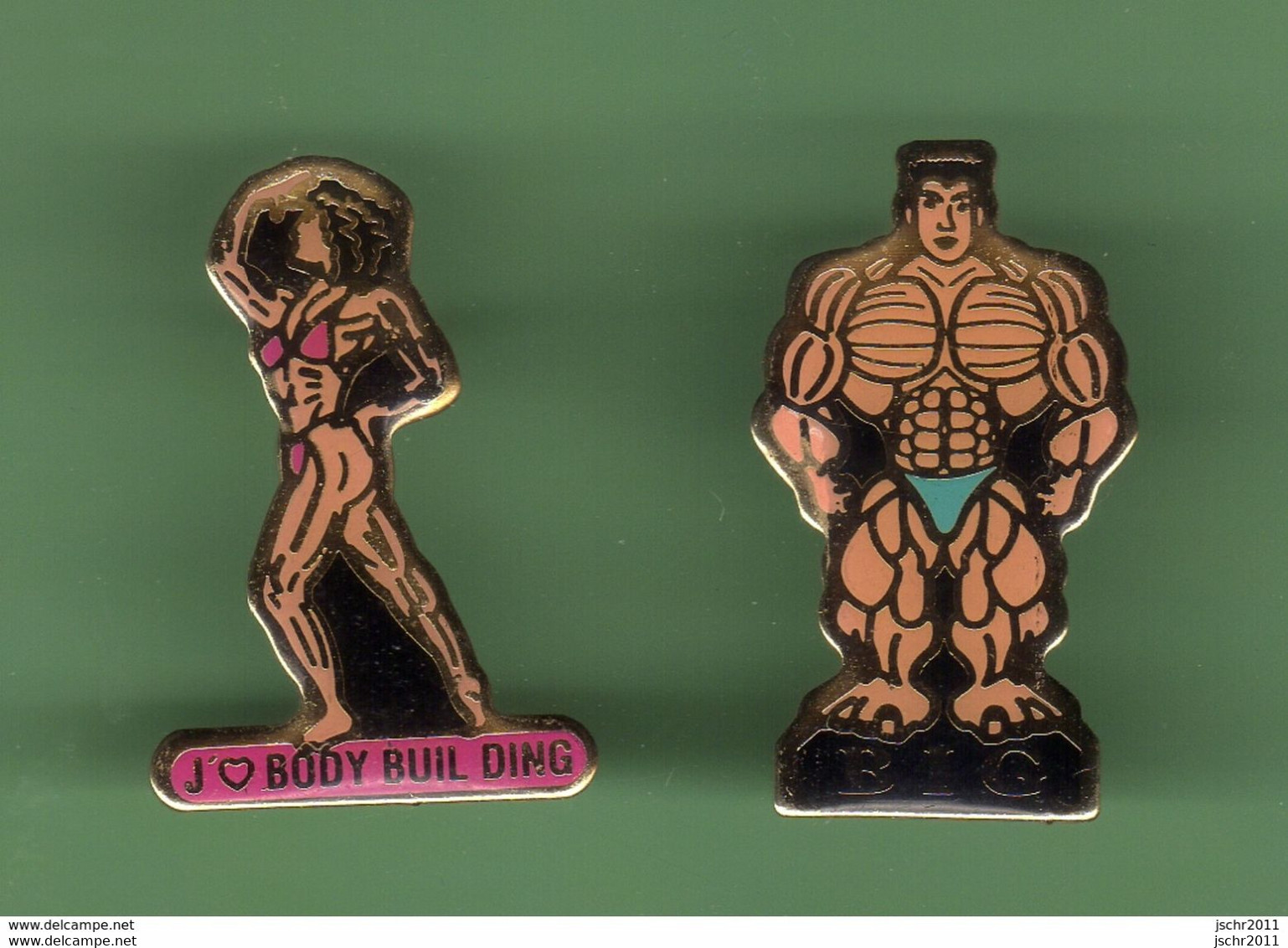 BODYBUILDING *** Lot De 2 Pin's Differents *** 0090 - Haltérophilie