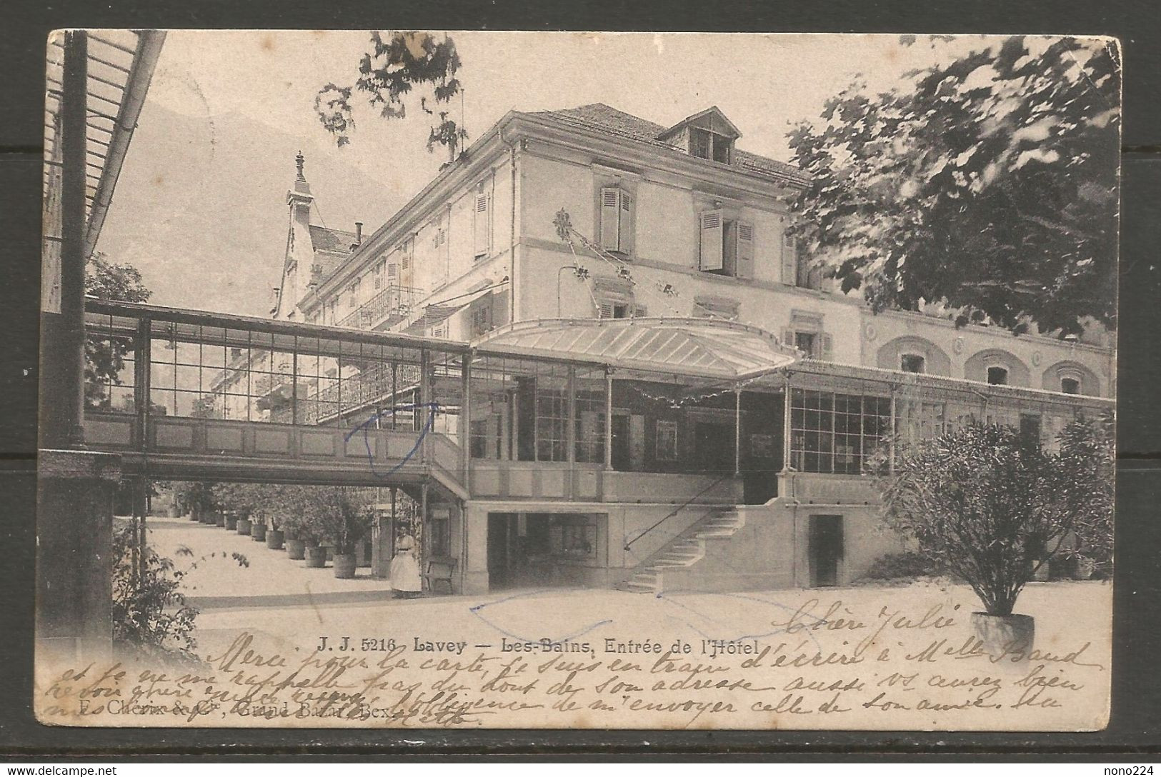 Carte P De 1905 ( Lavey-Les-Bains / Entrée De L'Hôtel ) - Lavey