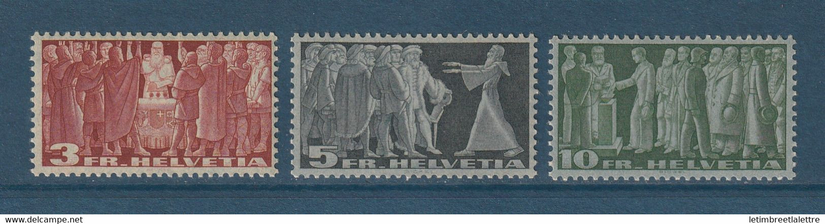 ⭐ Suisse - YT N° 313 C à 315 C ** - Neuf Sans Charnière - 1940 ⭐ - Ungebraucht