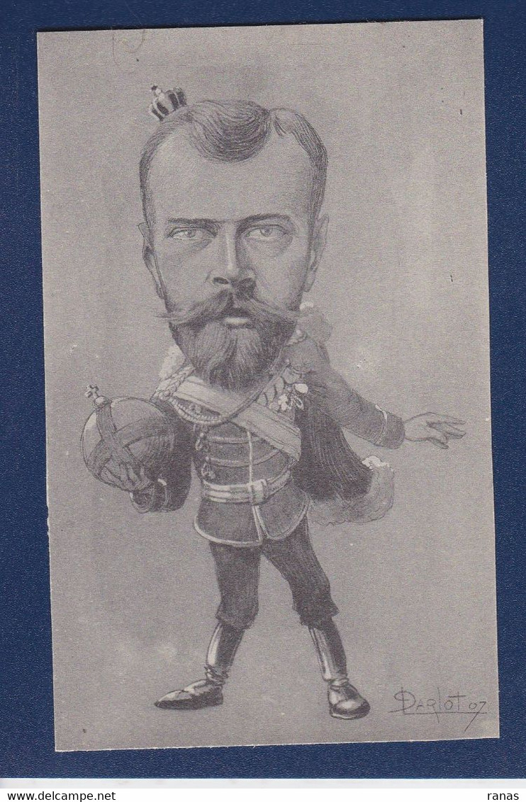 CPA Russie Tsar Tzar Nicolas II Royalty Satirique Caricature Russia Russian Non Circulé Politique DARLOT - Russie