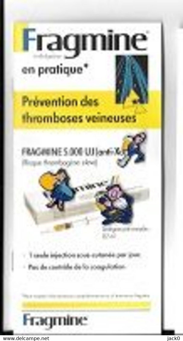 3  Pin's  Médicaux  Fragmine, Prévntion Des Tromboses Veineuses  Avec  Son  Fascicule - Médical