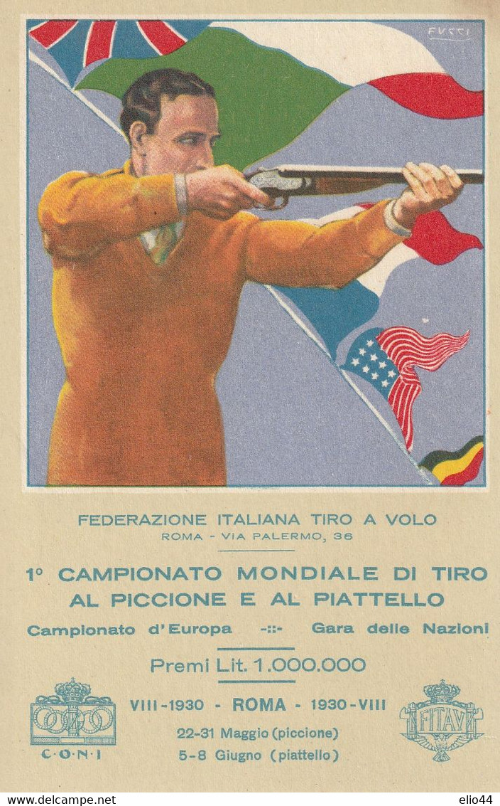 Lazio - Roma - 1930 - 1° Campionato Mondiale Di Tiro Al Piccione E Al Piattello - - Estadios E Instalaciones Deportivas