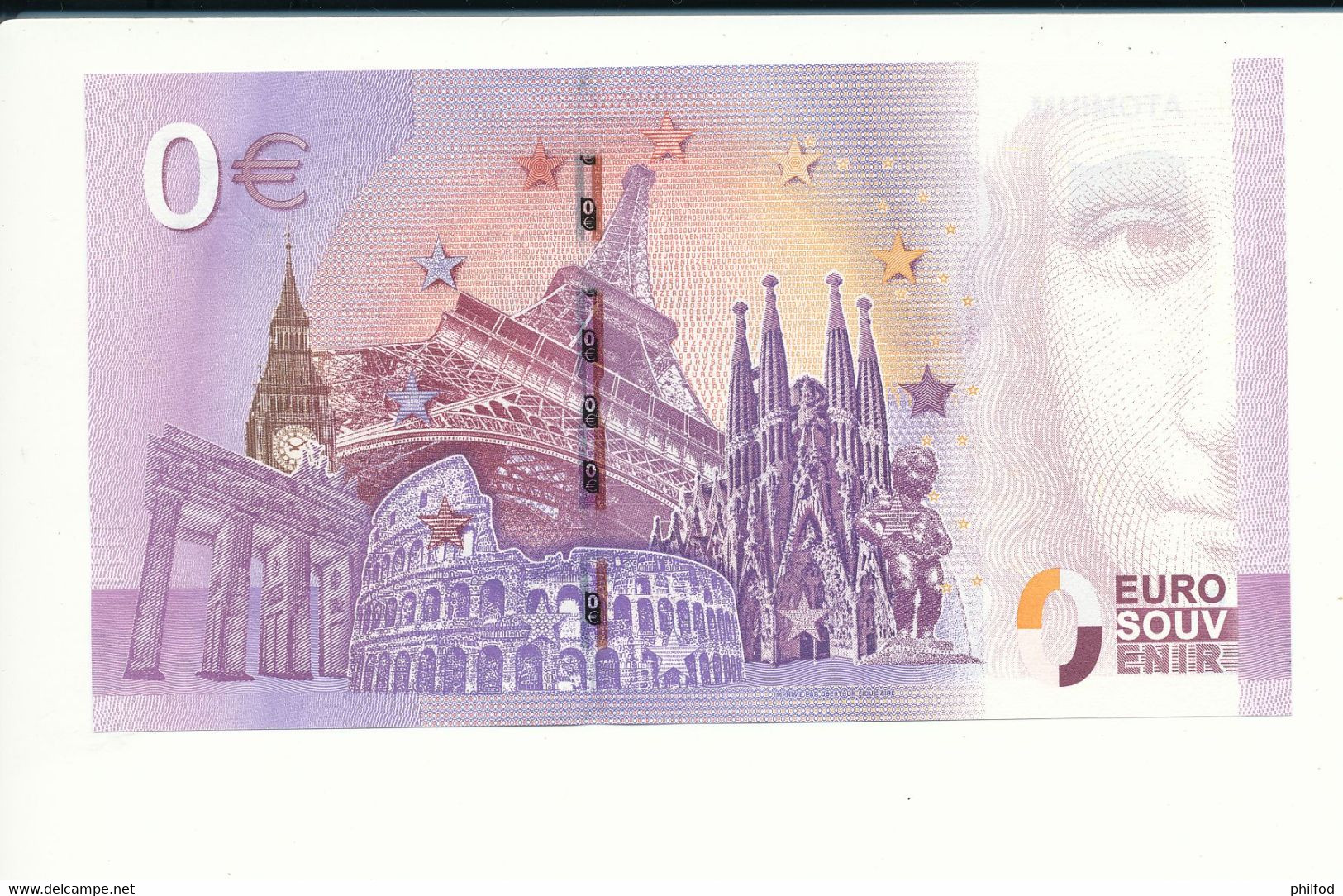 Billet Souvenir - 0 Euro - ZEKG- 2017-1A - ATOMIUM - N° 1668 - Billet épuisé - Lots & Kiloware - Banknotes
