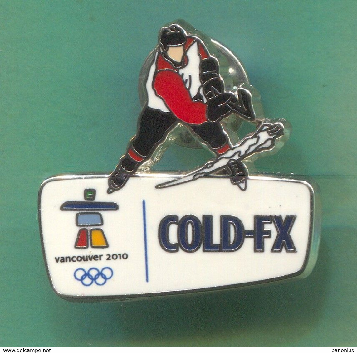 Olympic Games Olympiade Ice Hockey Vancouver 2010. COLD - FX, Enamel Pin Badge Abzeichen - Jeux Olympiques