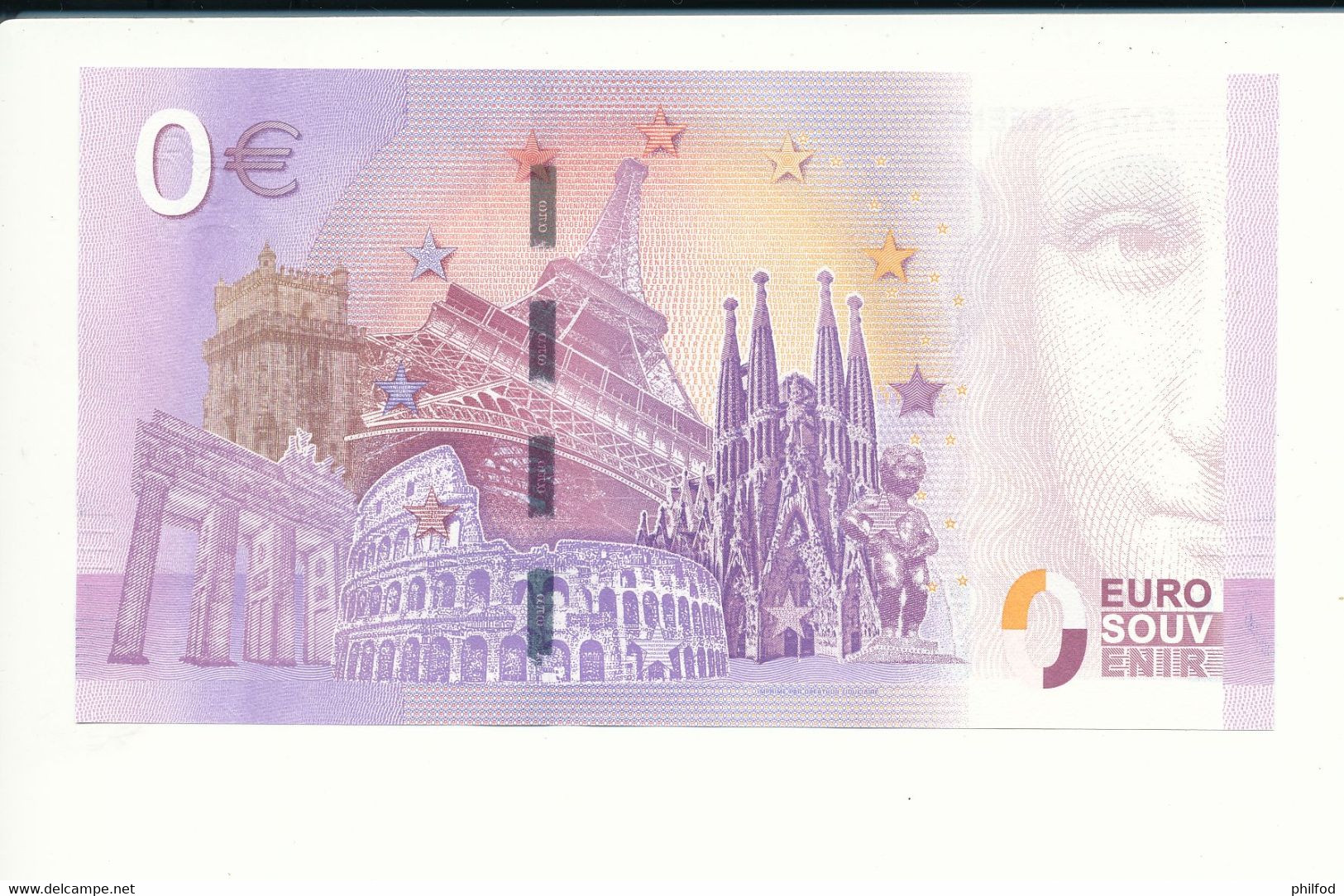 Billet Souvenir - 0 Euro - ZENS- 2017-1 - FORT BREENDONK THE HUMAN RIGHTS MEMORIAL- N° 3385 - Kiloware - Banknoten