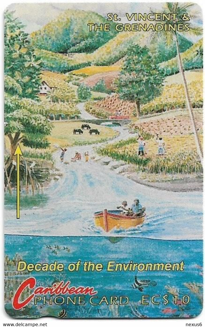 St. Vincent - C&W (GPT) - Environment River, 4CSVA, 1991, 6.000ex, Used - St. Vincent & The Grenadines