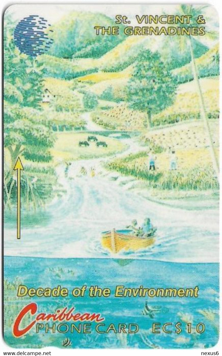 St. Vincent - C&W (GPT) - Environment River, 5CSVA, 1992, 12.500ex, Used - St. Vincent & The Grenadines