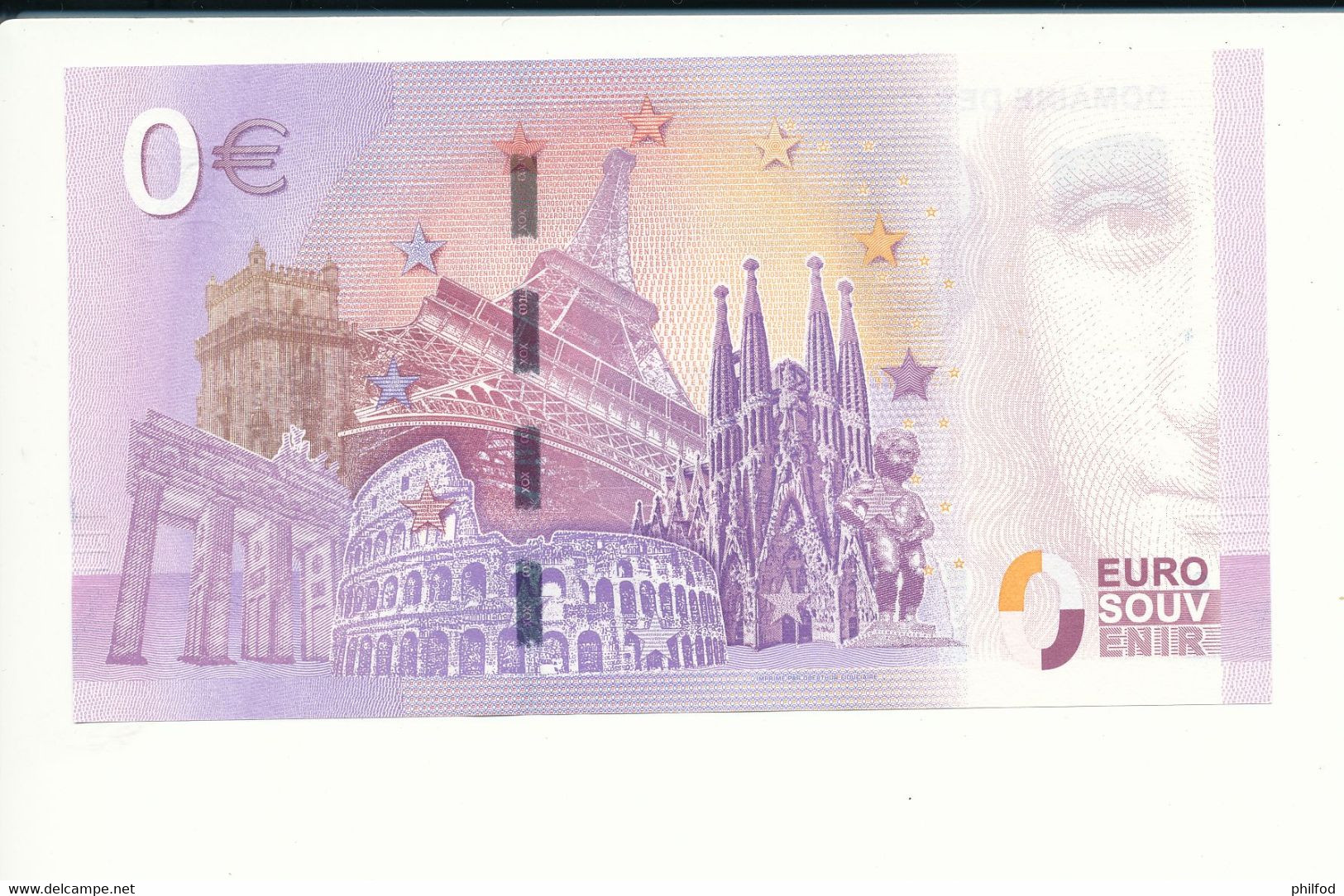 Billet Souvenir - 0 Euro - ZEMX- 2017-1 - DOMAINE DES GROTTES DE HAN- N° 3234 - Billet épuisé - Mezclas - Billetes