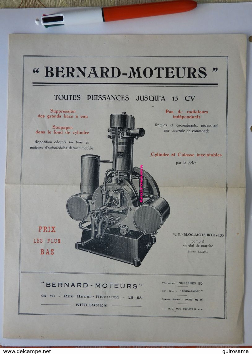 Bernard-Moteurs - Suresnes - 1924 - Automovilismo