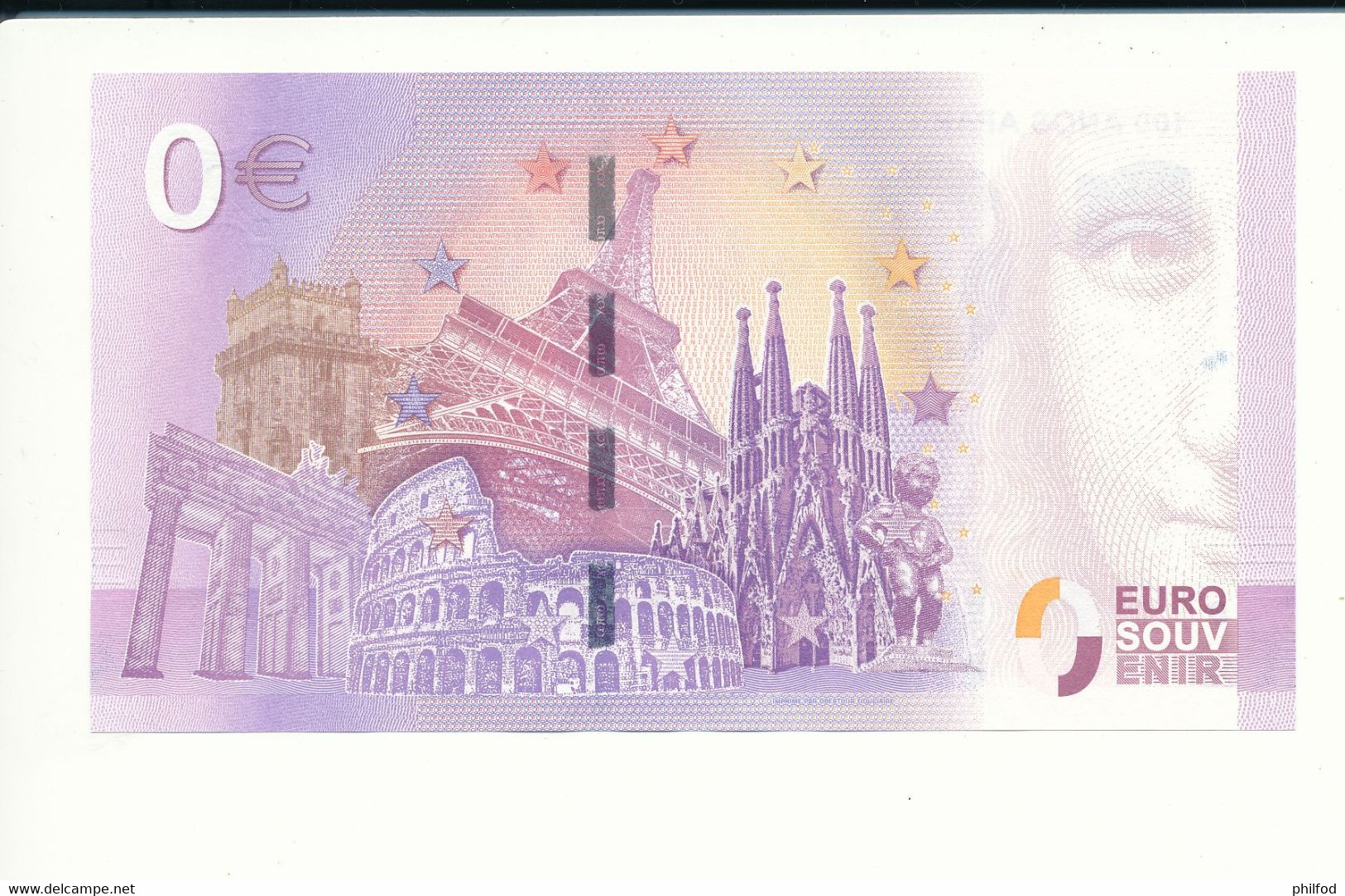 Billet Souvenir - 0 Euro - MEPF- 2017-1 - 100 ANOS APARIÇÕES DE FÁTIMA 1917-2017 - N° 2170 - Billet épuisé - Lots & Kiloware - Banknotes