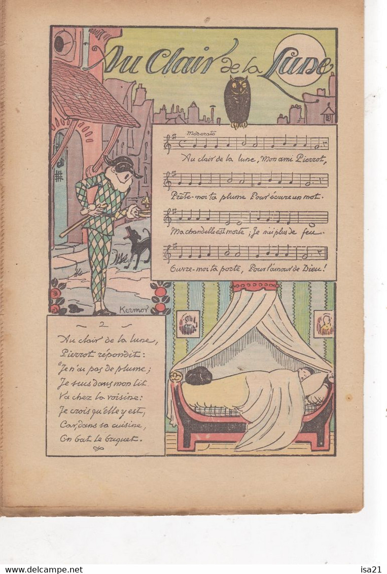 BERNADETTE, L'amie Des Fillettes, N° 203, 19 Novembre 1933, L'enfant Perdu, Au Clair De La Lune, Bavoir, Etc. - Bernadette