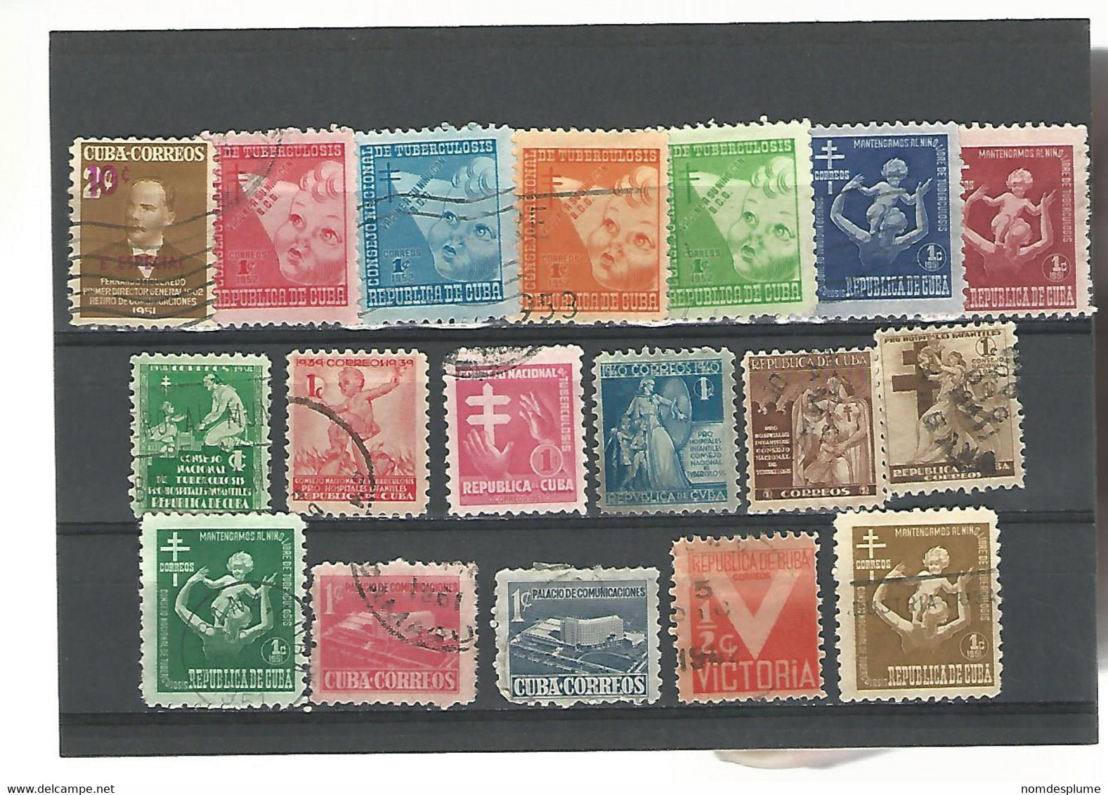 56203 ) Collection Cuba Postmark  Tuberculosis Overprint - Collections, Lots & Séries